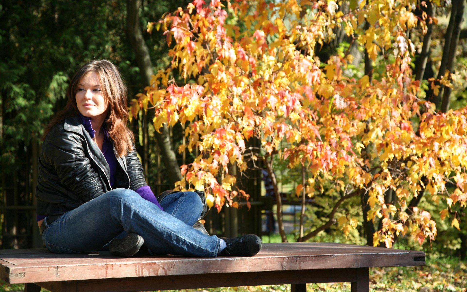 girl autumn october