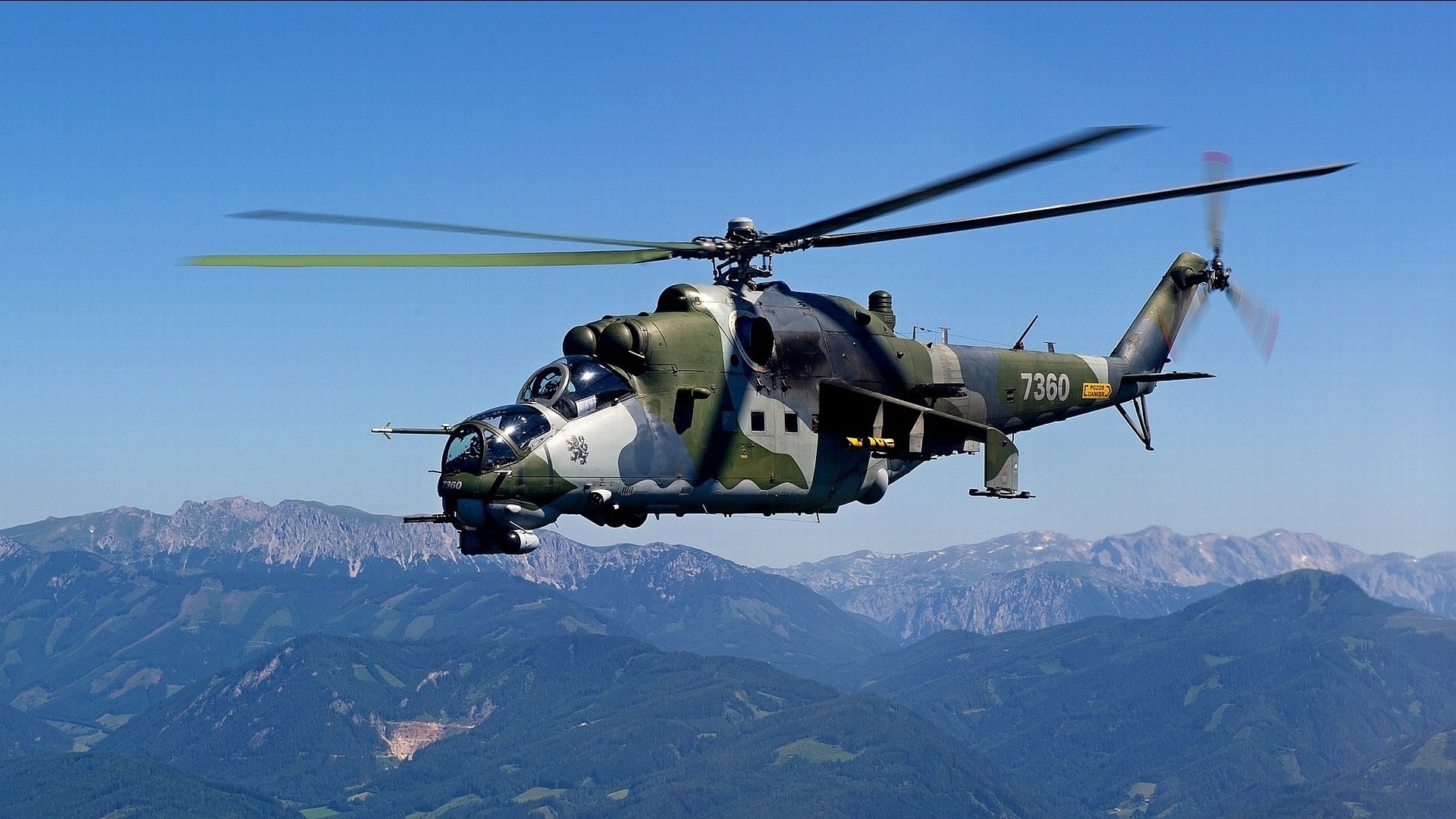 mi-24 hind krokodyl góry transport śmigłowiec bojowy