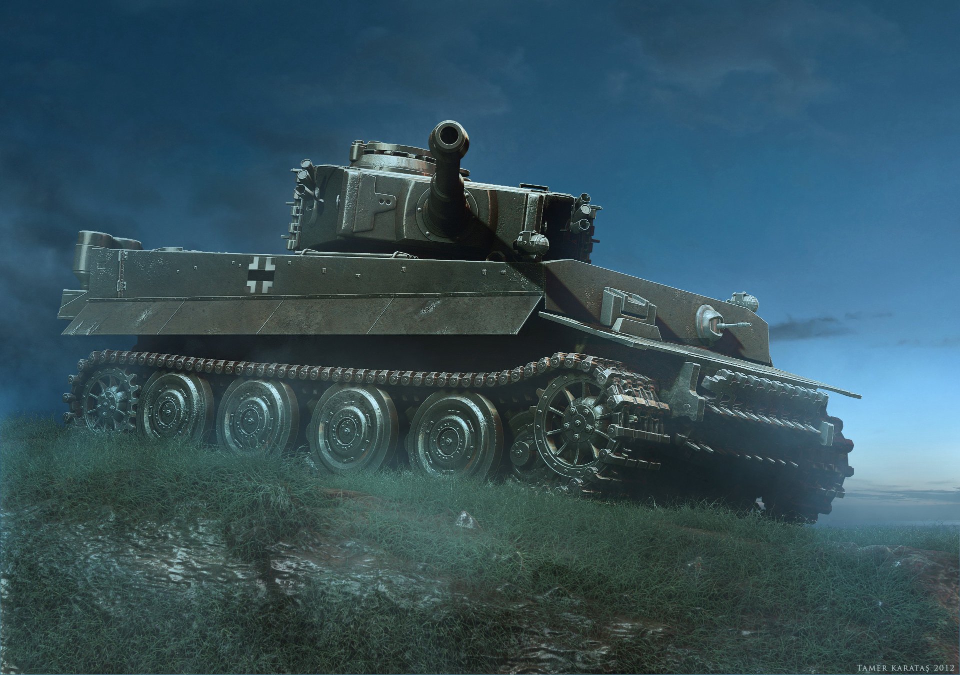 tiger deutsch tiger schwer tank nacht