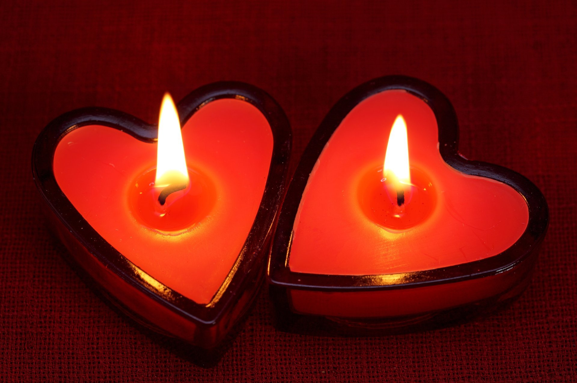 candles heart fire heart