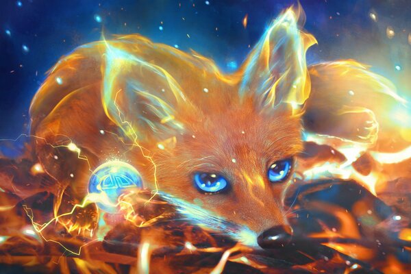 Immagine luccicante della volpe marilycia firefox fox