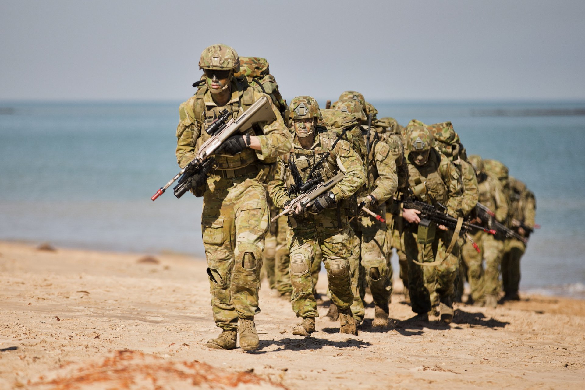 australische armee soldat armee waffe