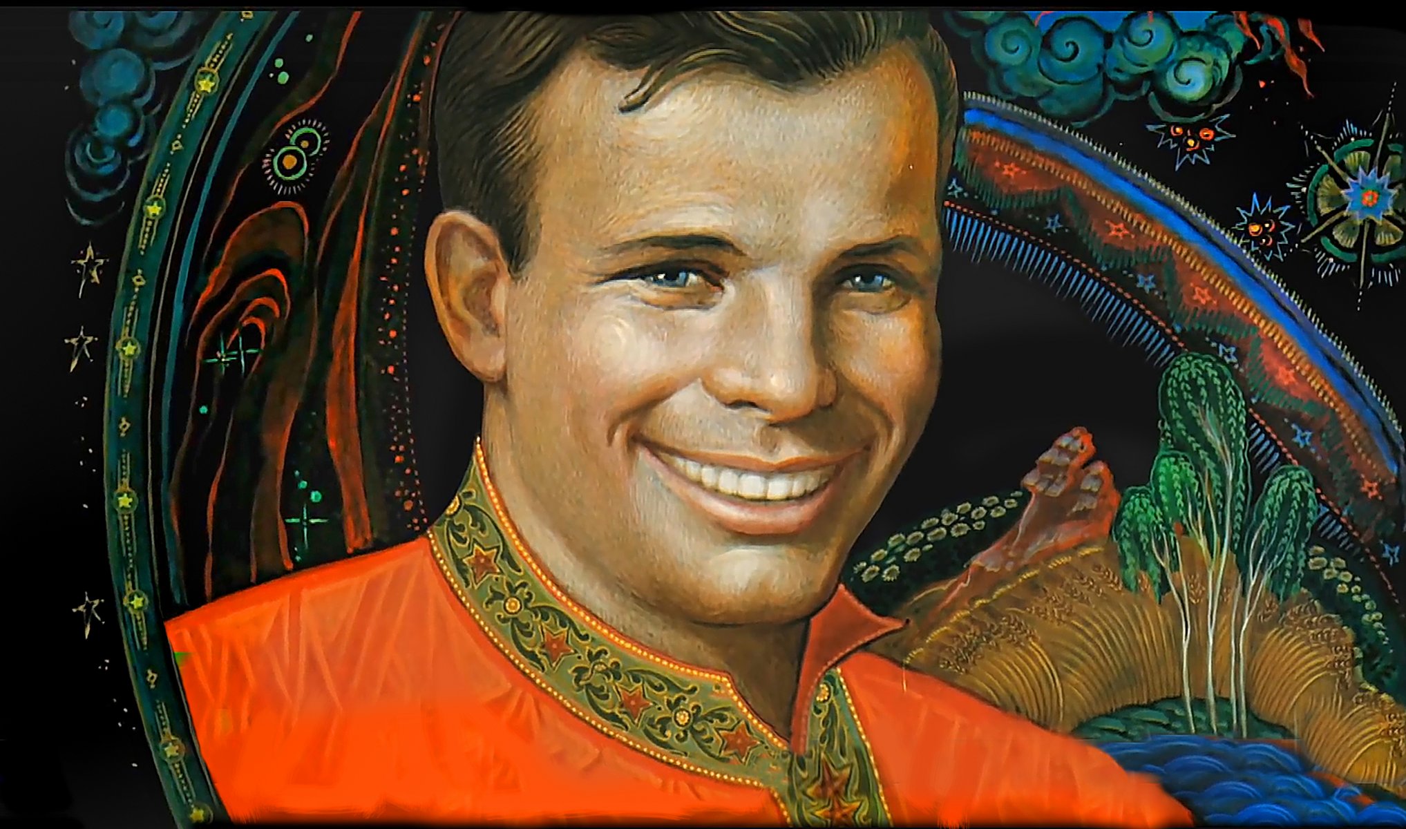 yuri gagarin astronaut legende held lächeln