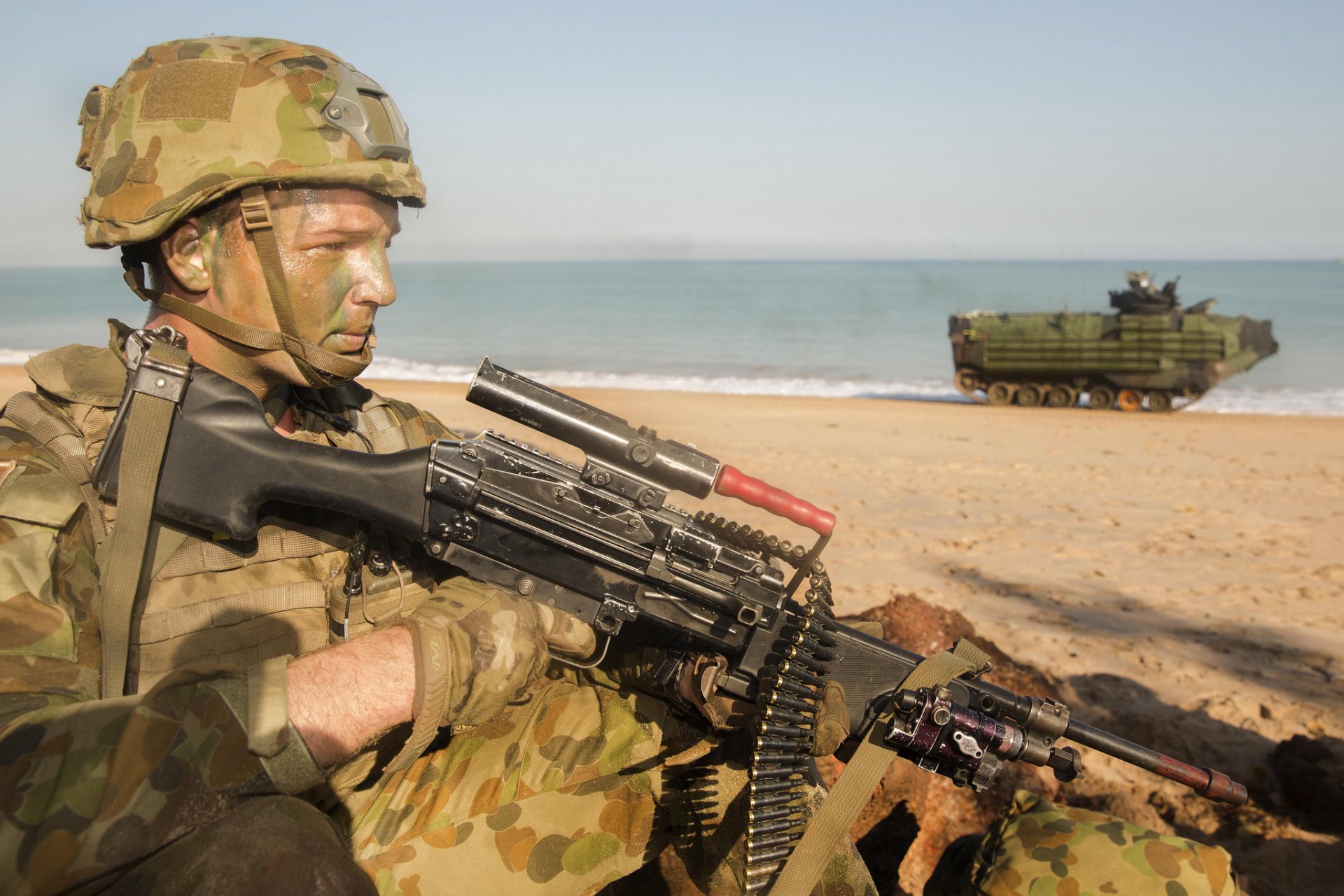 australische armee soldat armee waffe