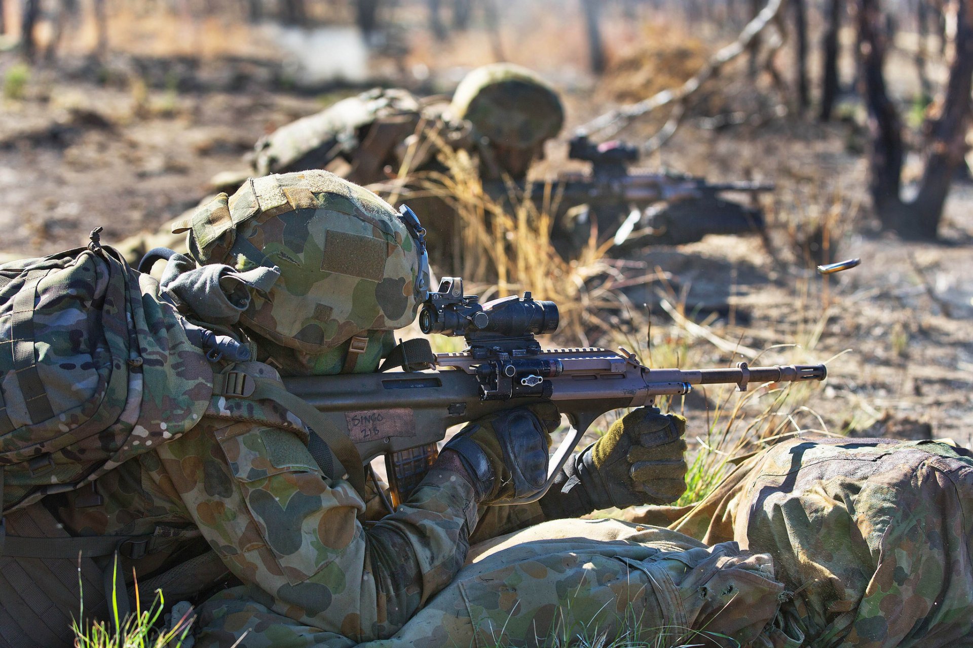 ejército australiano soldado ejército armas