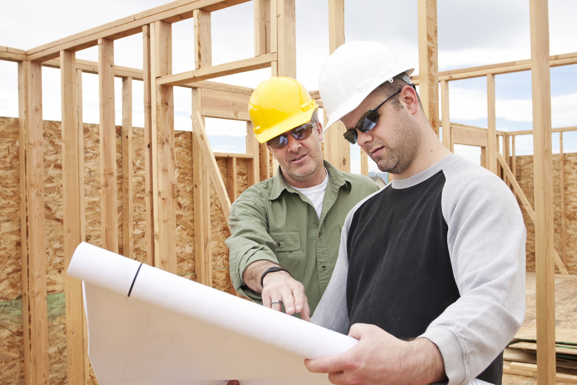 wooden structure planes construction worker