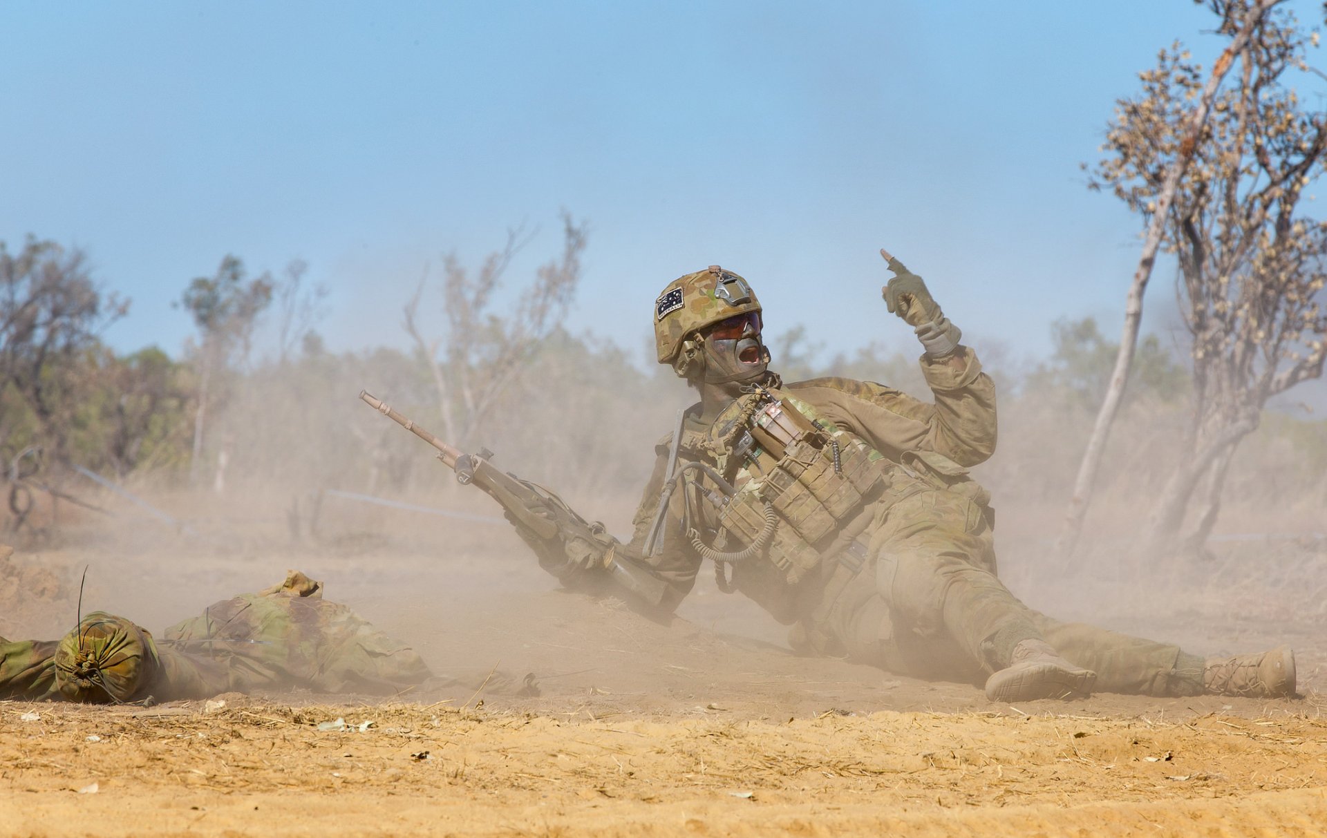 australische armee soldat waffe