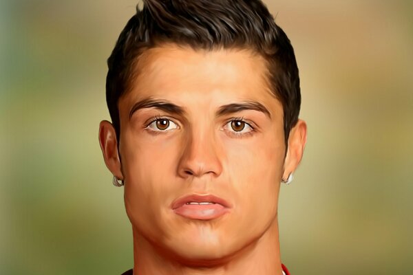 Portrait of footballer Cristiano Ronaldo