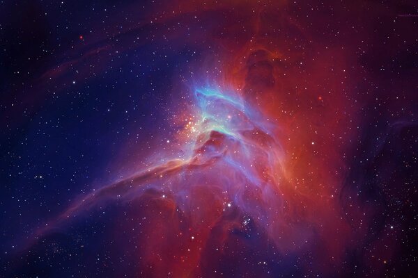 An unusual nebula in space, magical colors