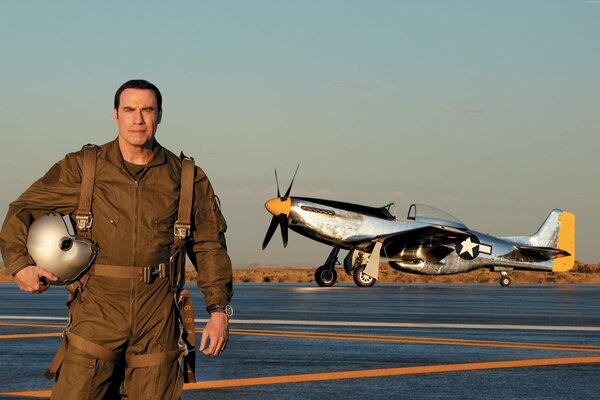 John Travolta is going to fly on a plane