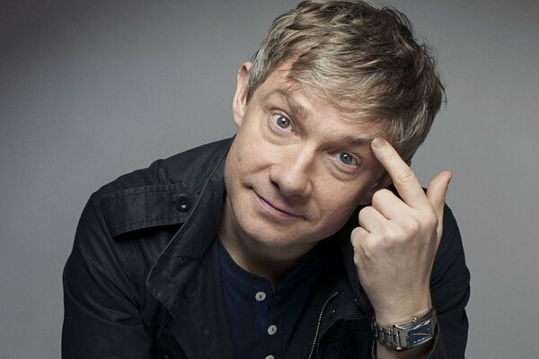 Martin Freeman, brytyjski aktor na sesji zdjęciowej