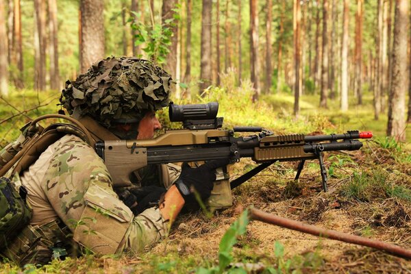 Dänischer Soldat auf der Wache seiner Heimat