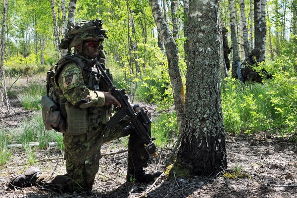 Estnischer Soldat der estnischen Streitkräfte