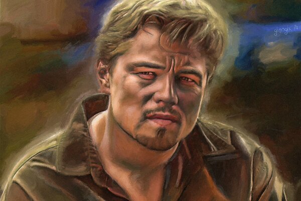 Portrait of Leonardo DiCaprio painted