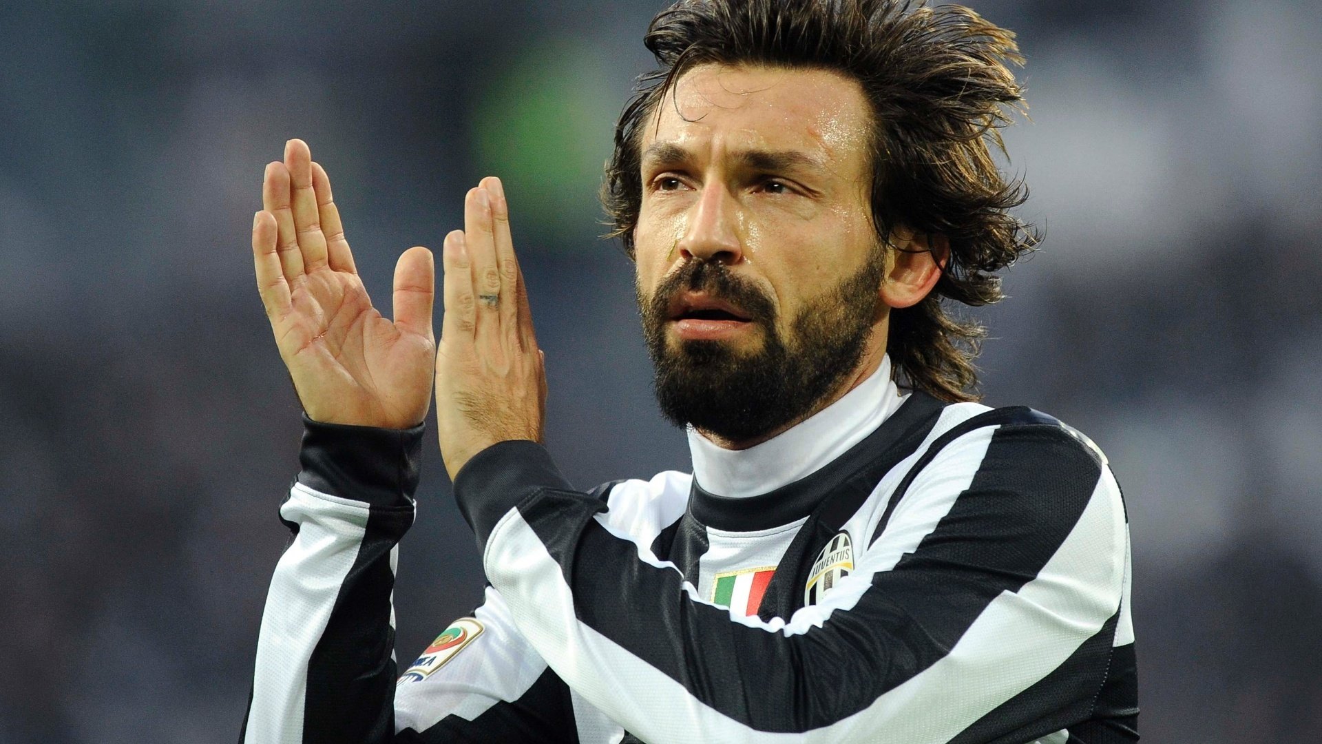 andrea pirlo juventus fc blanc noir