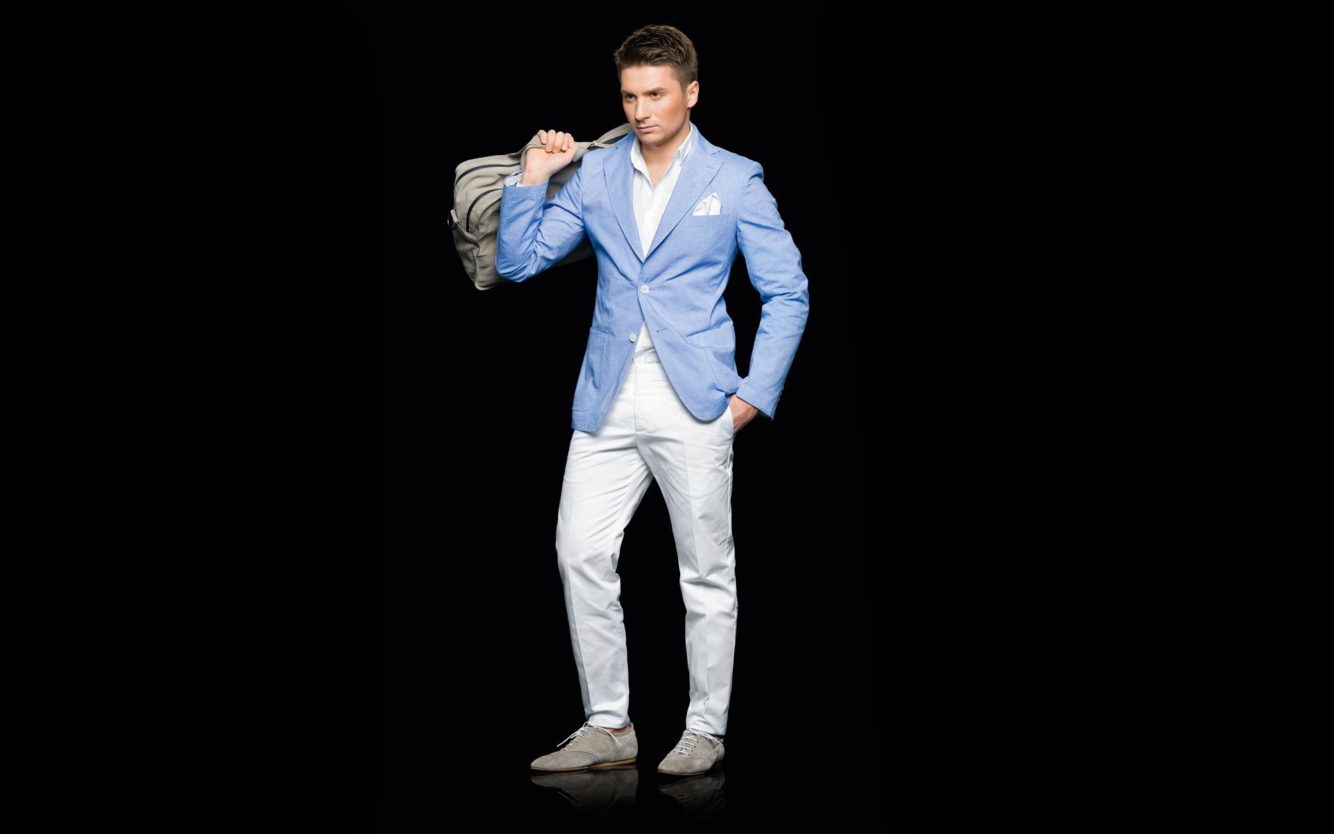 ergey lazarev men singer suit black