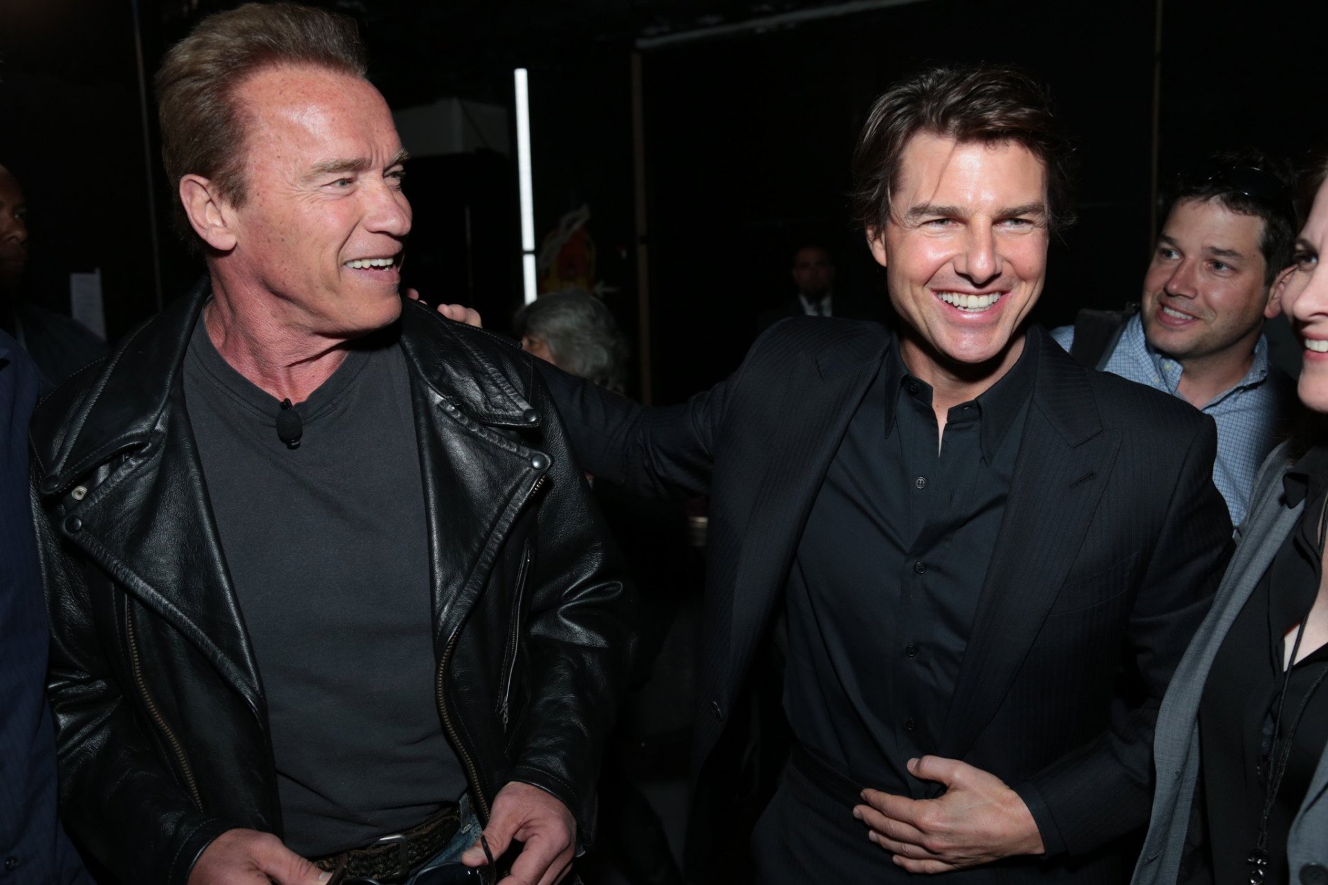 arnold schwarzenegger tom cruise attori celebrità foto gioia sorrisi