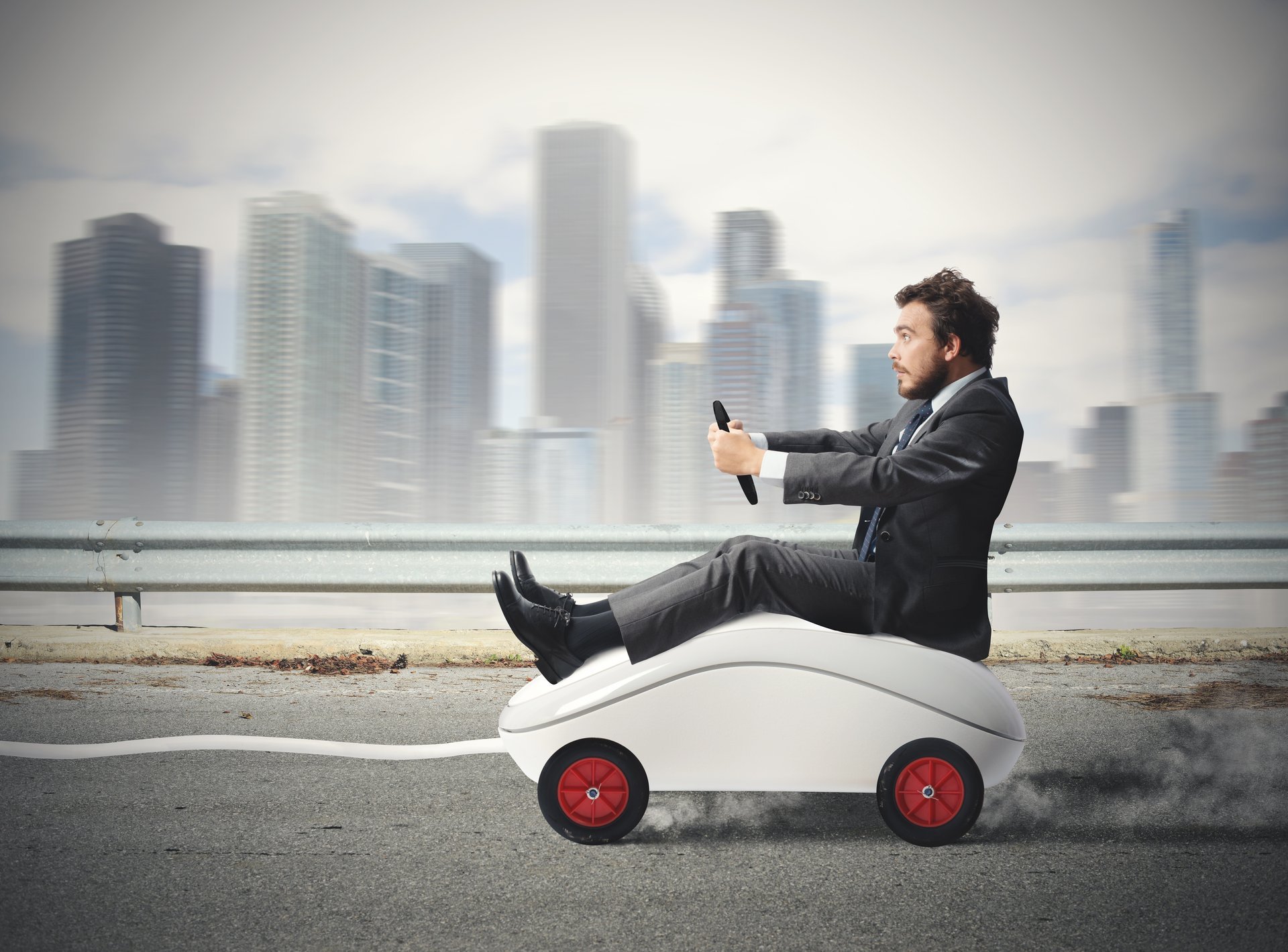 auto uomo trasporto topo città strada