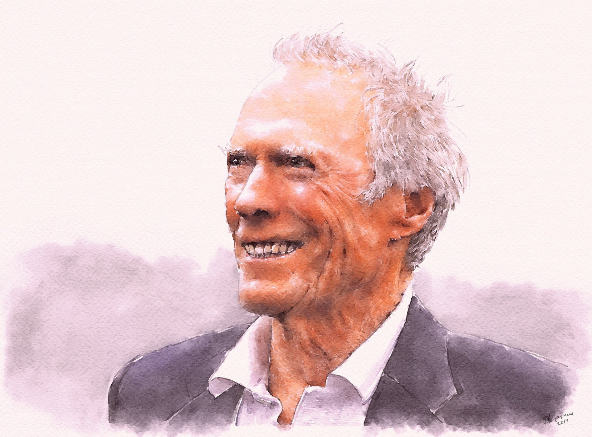 clint eastwood cara sonrisa fondo