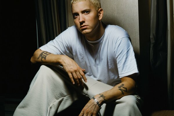 Il rapper Eminem all inizio della sua carriera