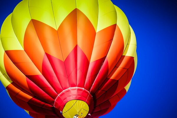 A bright balloon soared into the sky