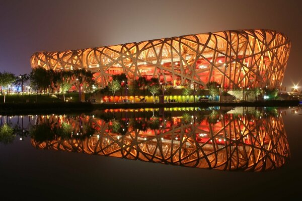 Estadio nido para los juegos Olímpicos de Beijing