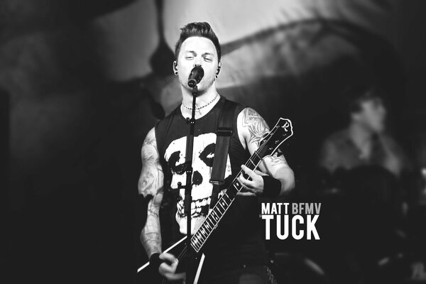 British musician Matthew Tuck at a concert