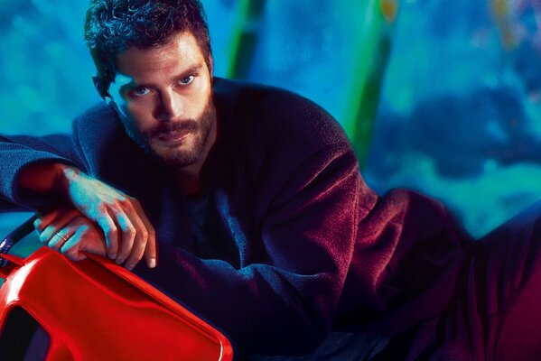 Photo shoot of British actor Jamie Dornan