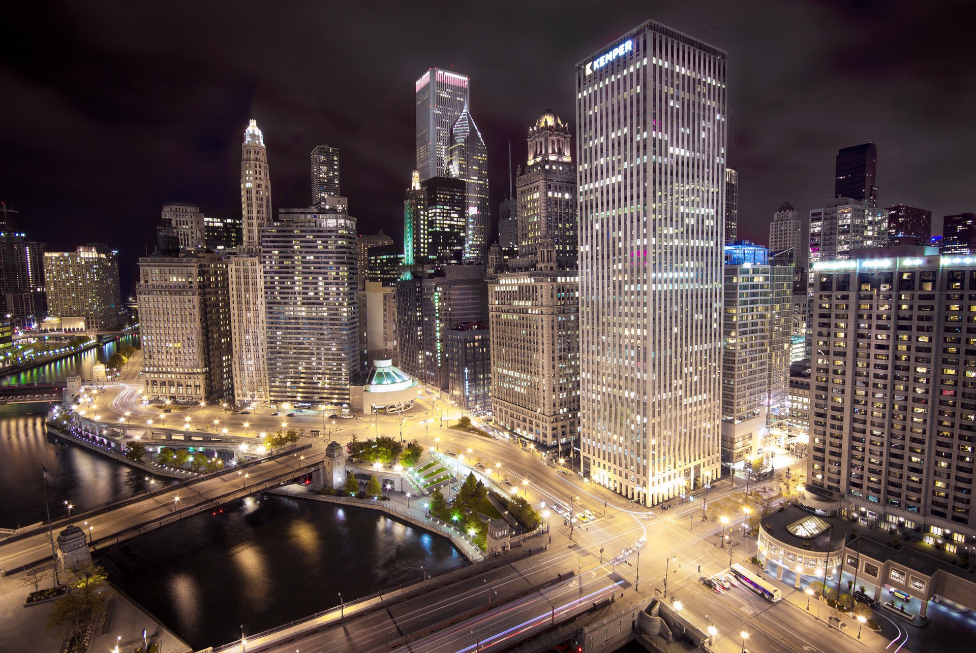 chicago fotógrafo rascacielos noche luces