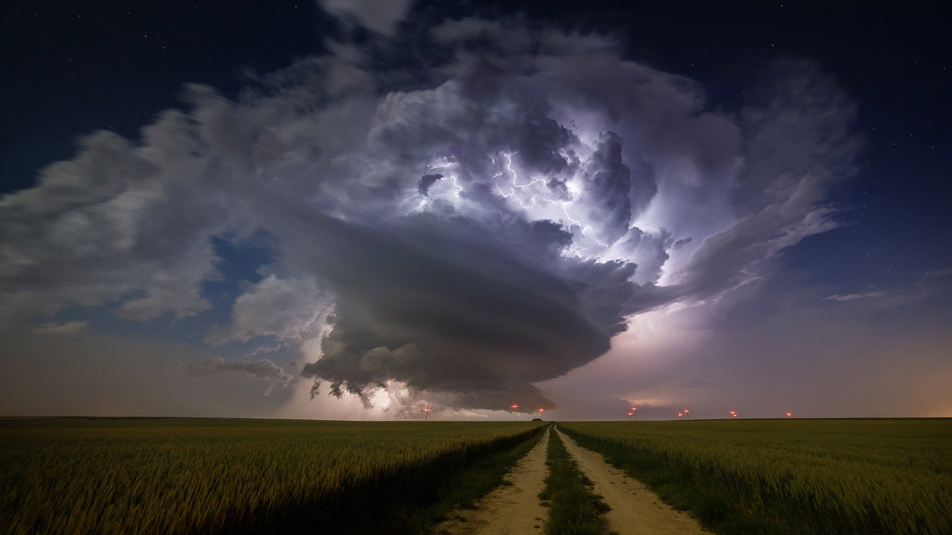 naturaleza noche tormenta ciclón relámpago