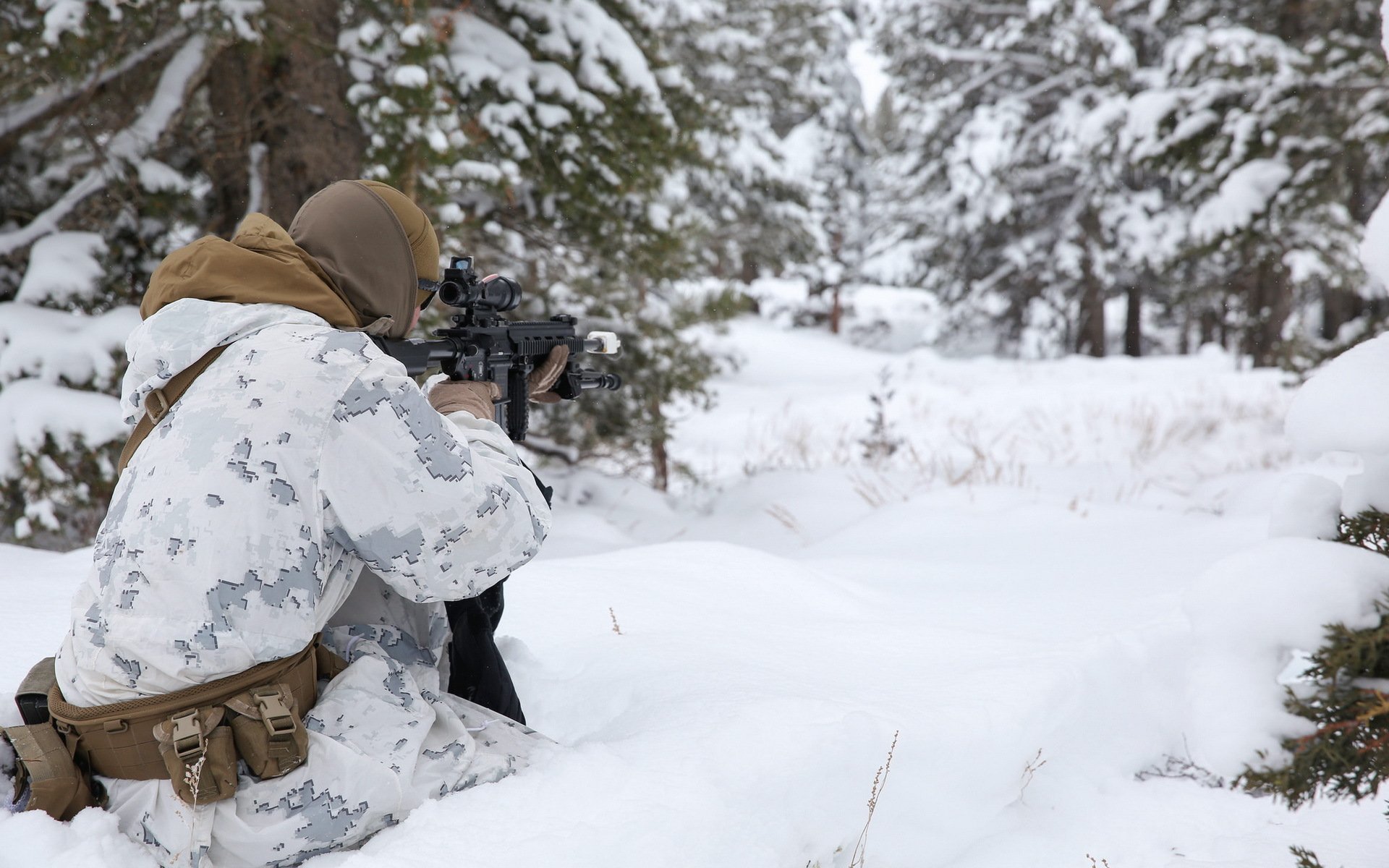 cuerpo de marines de los estados unidos soldado armas