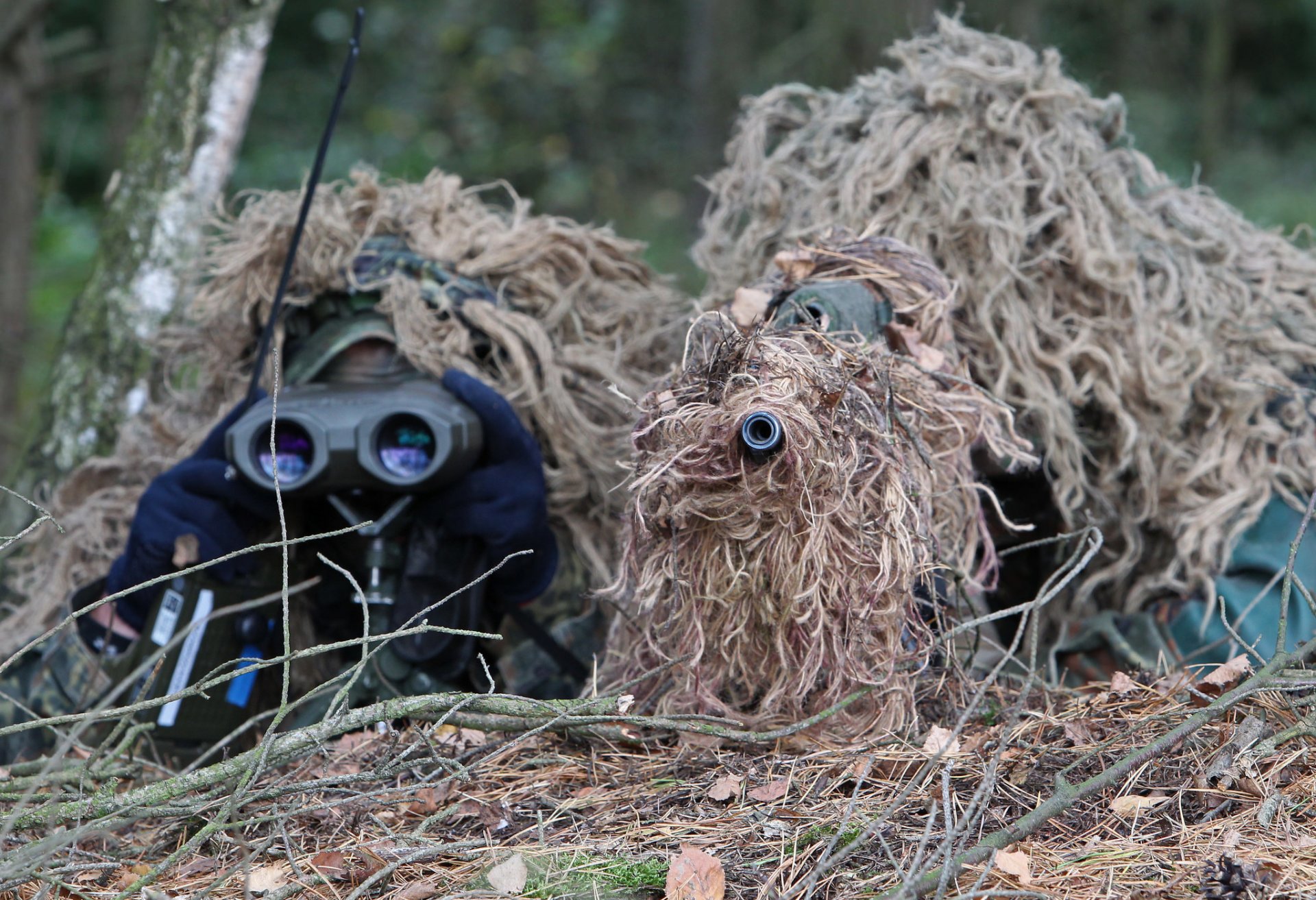 niper ambush rifle camouflage partner observation