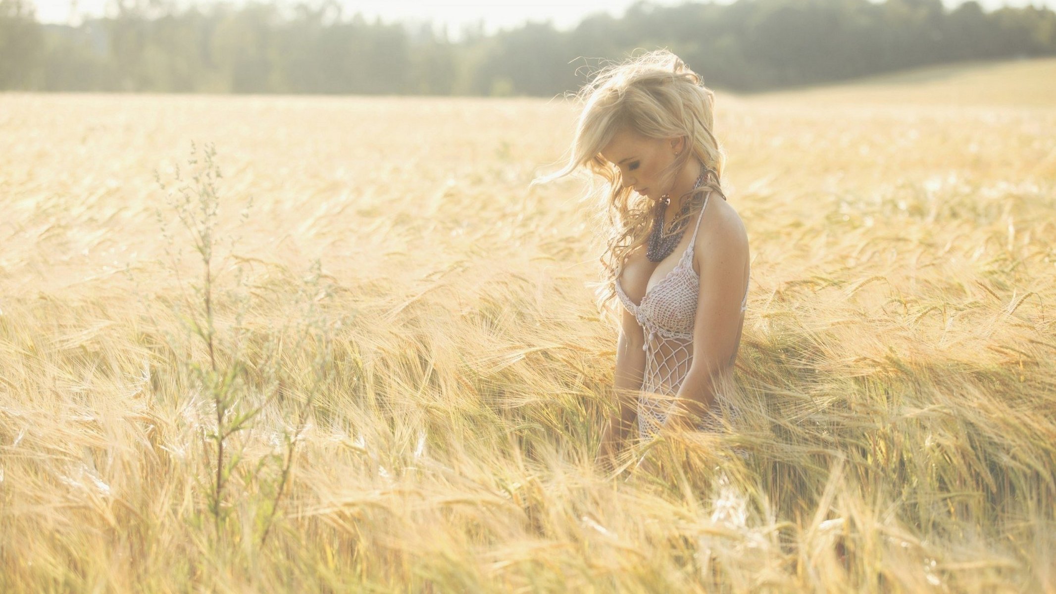 fertilité photographe blonde décolleté champ épillets