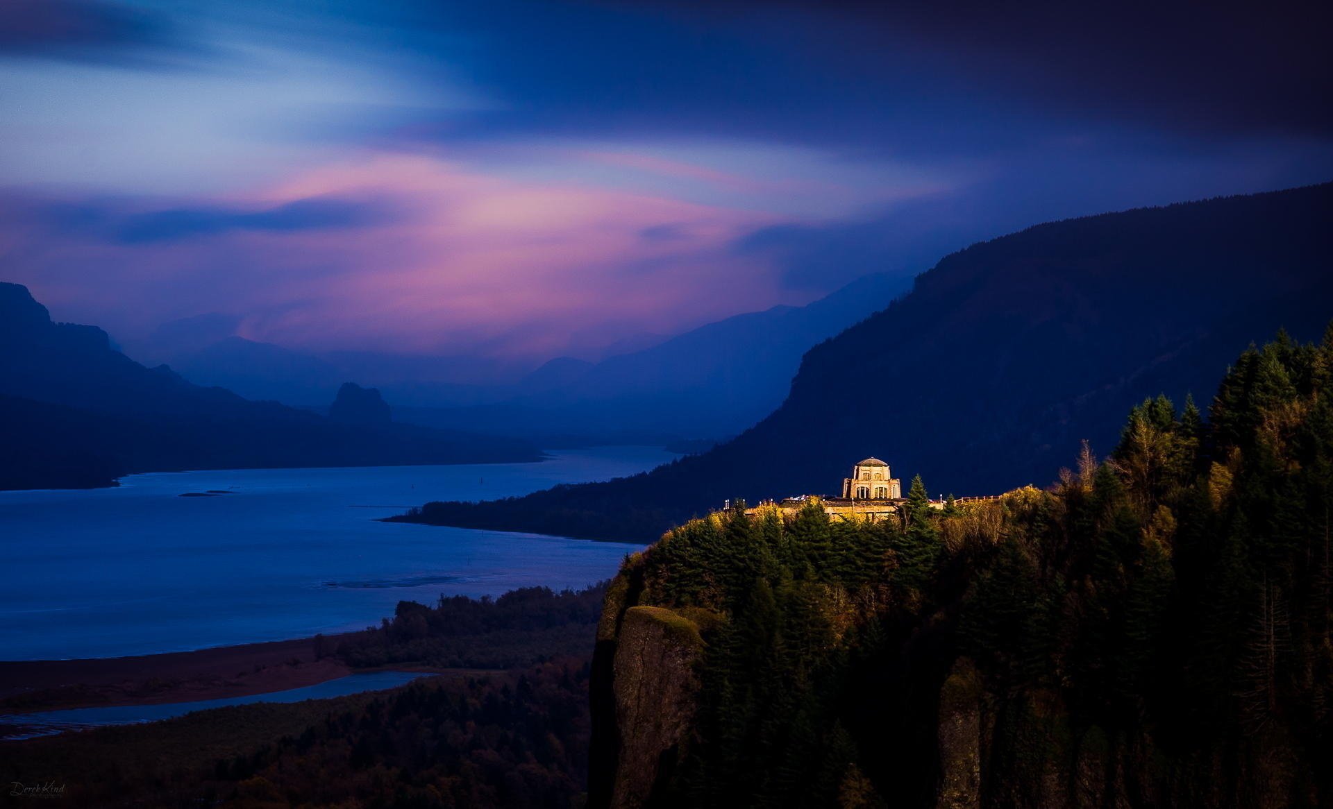 colombia river mountains forest twilight dawn