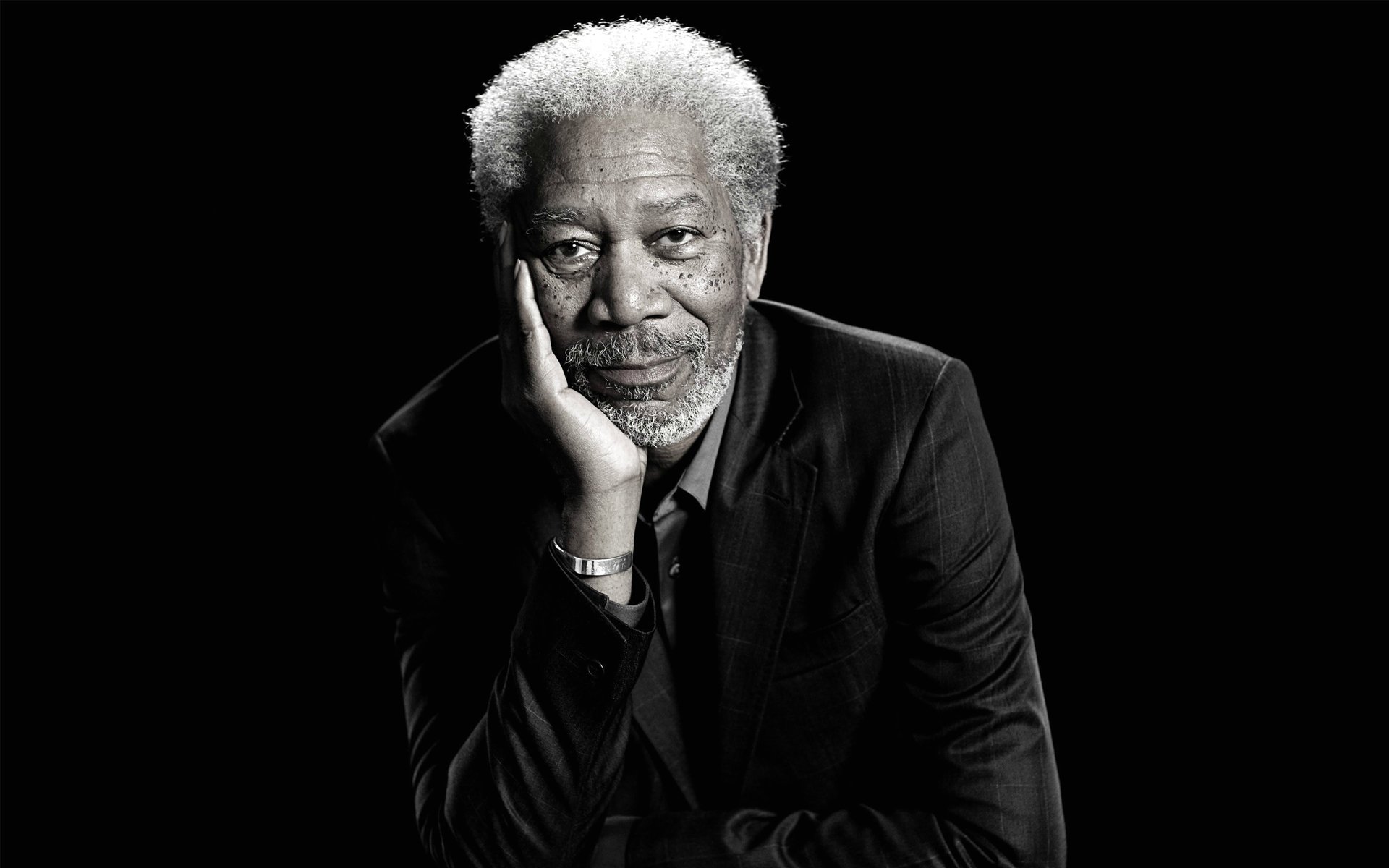 morgan freeman acteur visage regard