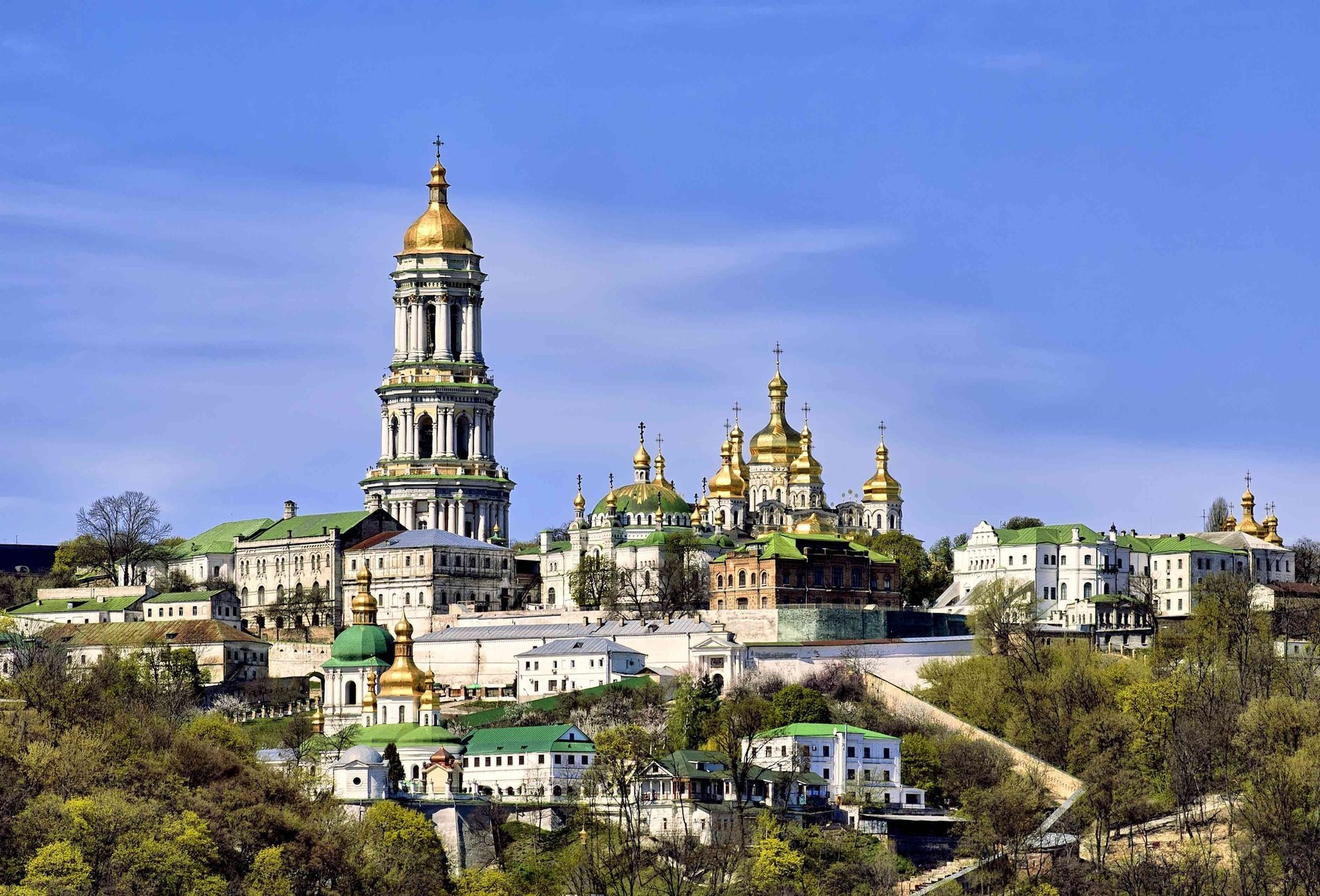 kiev-pechersk lavra foto del terraplén ciudad vieja