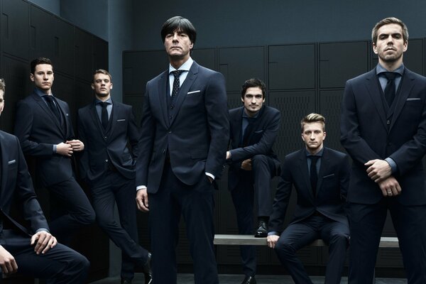 German football squad in black