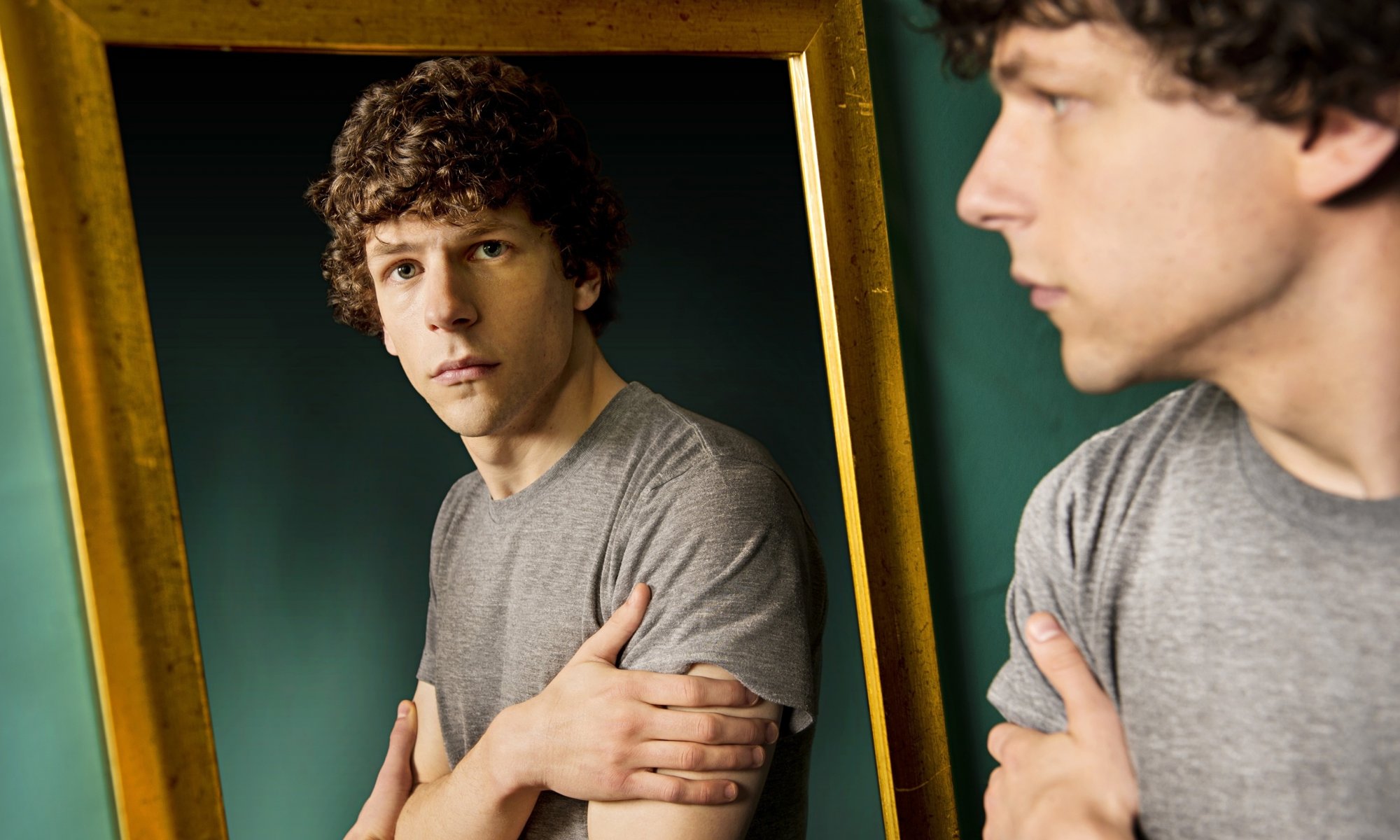 jesse eisenberg porträt reflexion