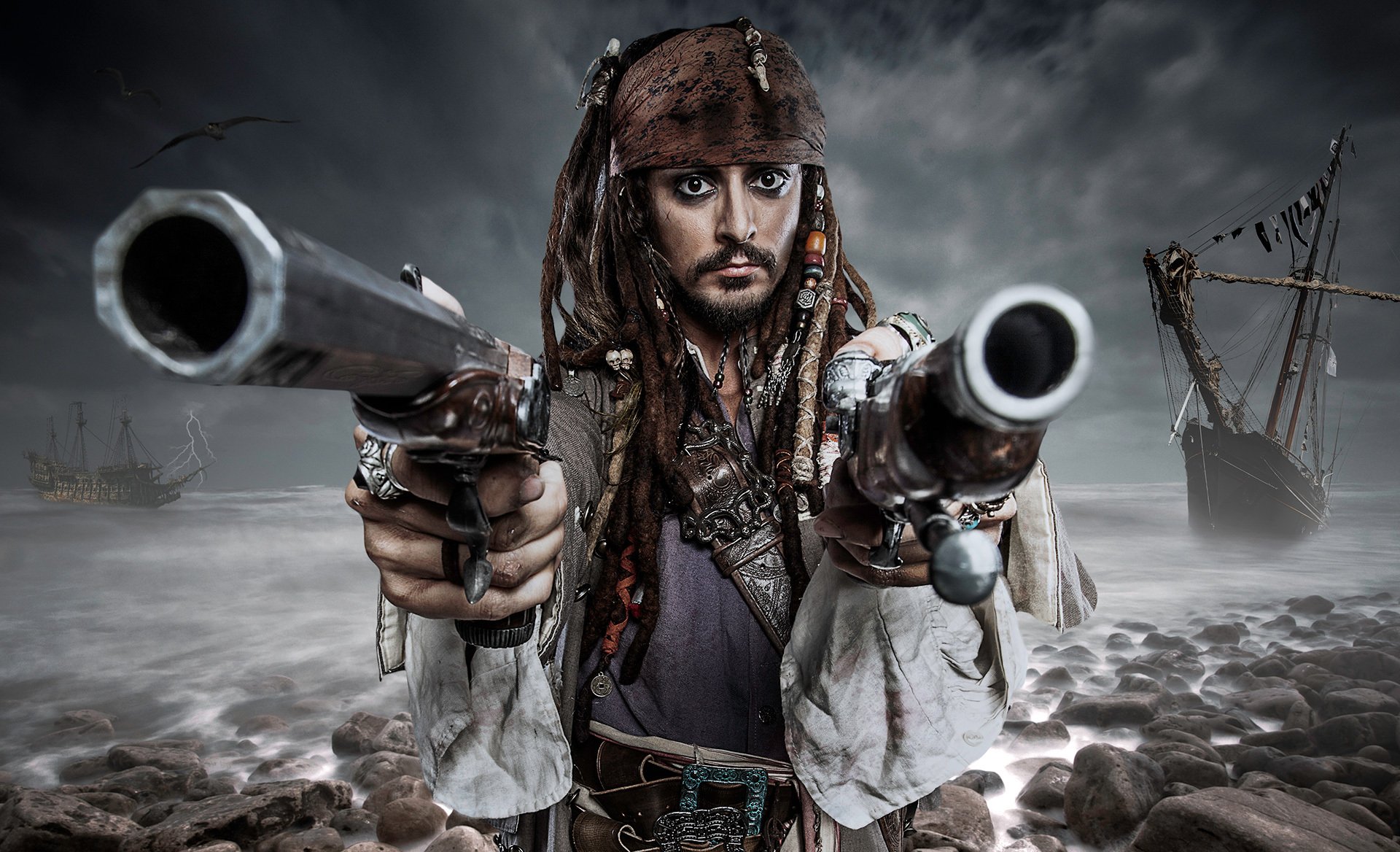 louis guglielmero jack sparrow makeup