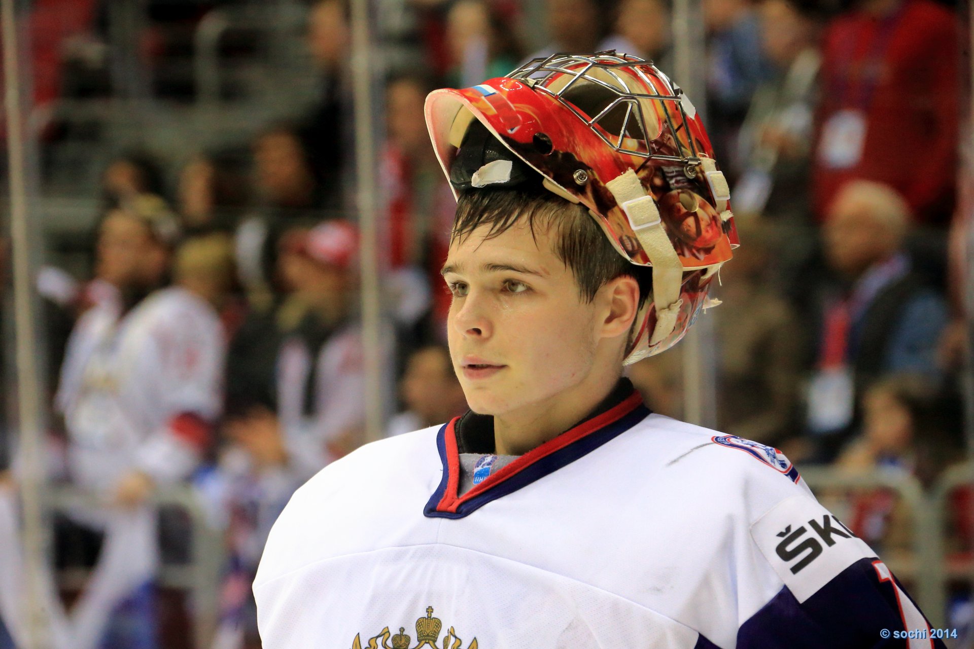 igor shesterkin torwart igor shesterkin nationalmannschaft russland jugend eishockey sport kerl mann mann