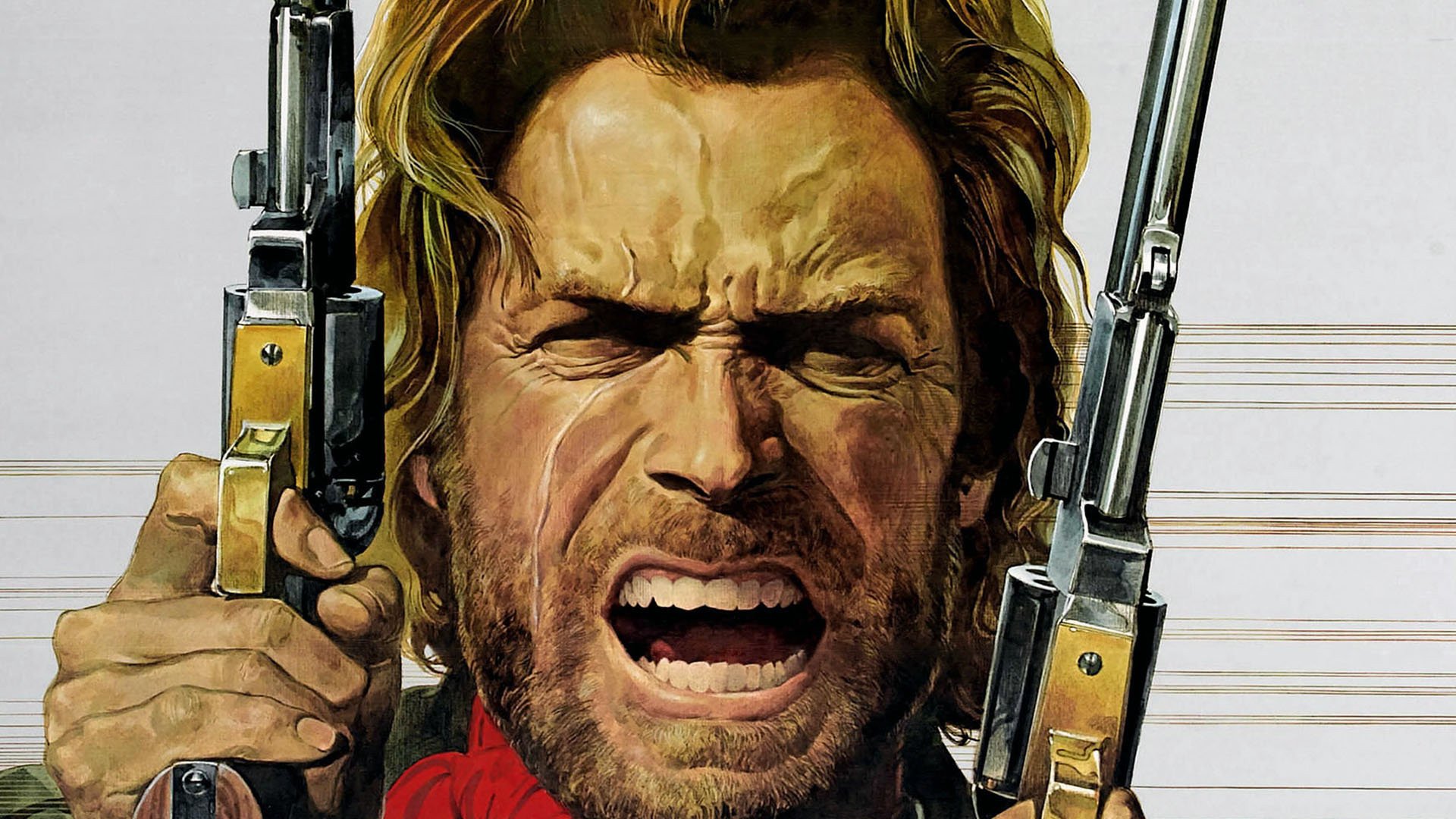 clint eastwood josey wales western colt revolver face art