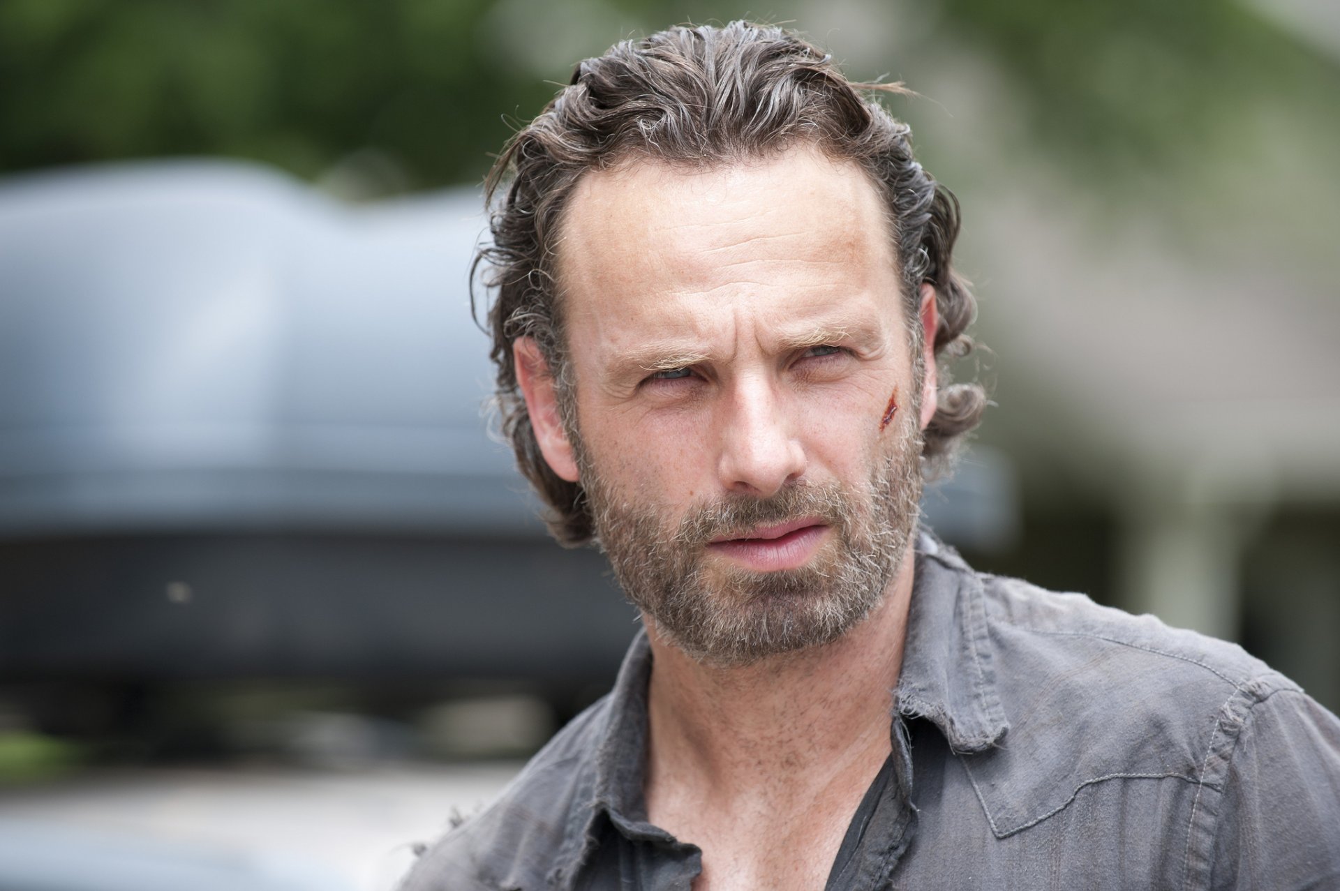 andrew lincoln cara mirada los muertos vivientes los muertos vivientes