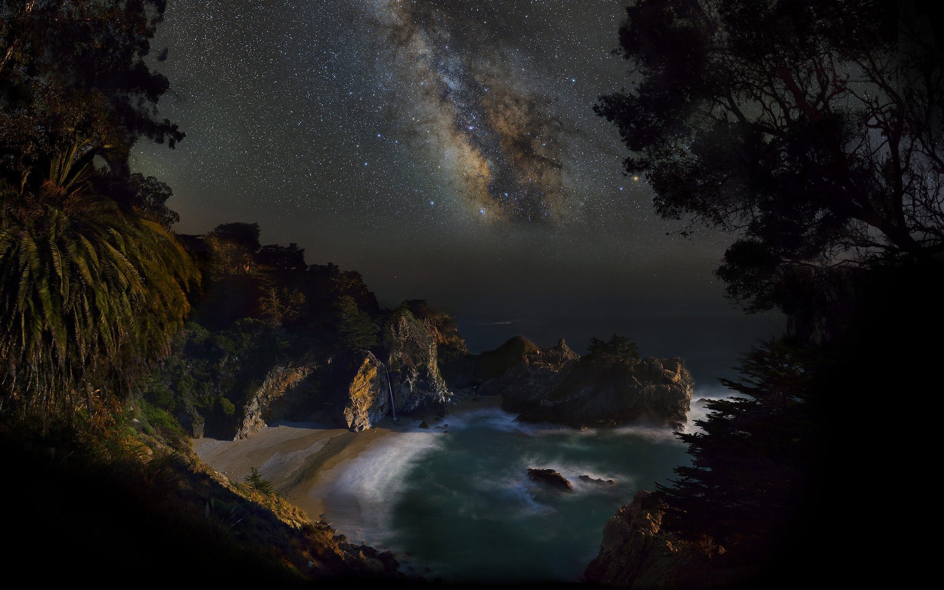 tars sea beach coast night ca