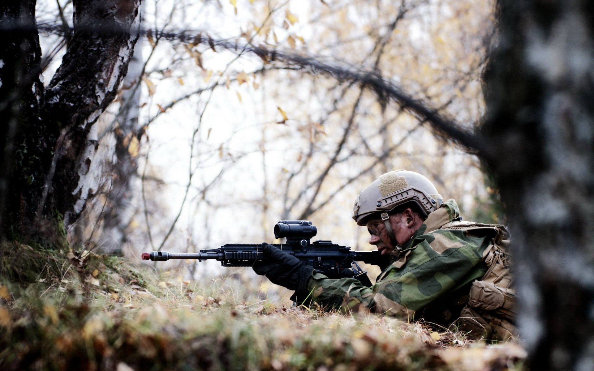 norwegische armee soldat waffe