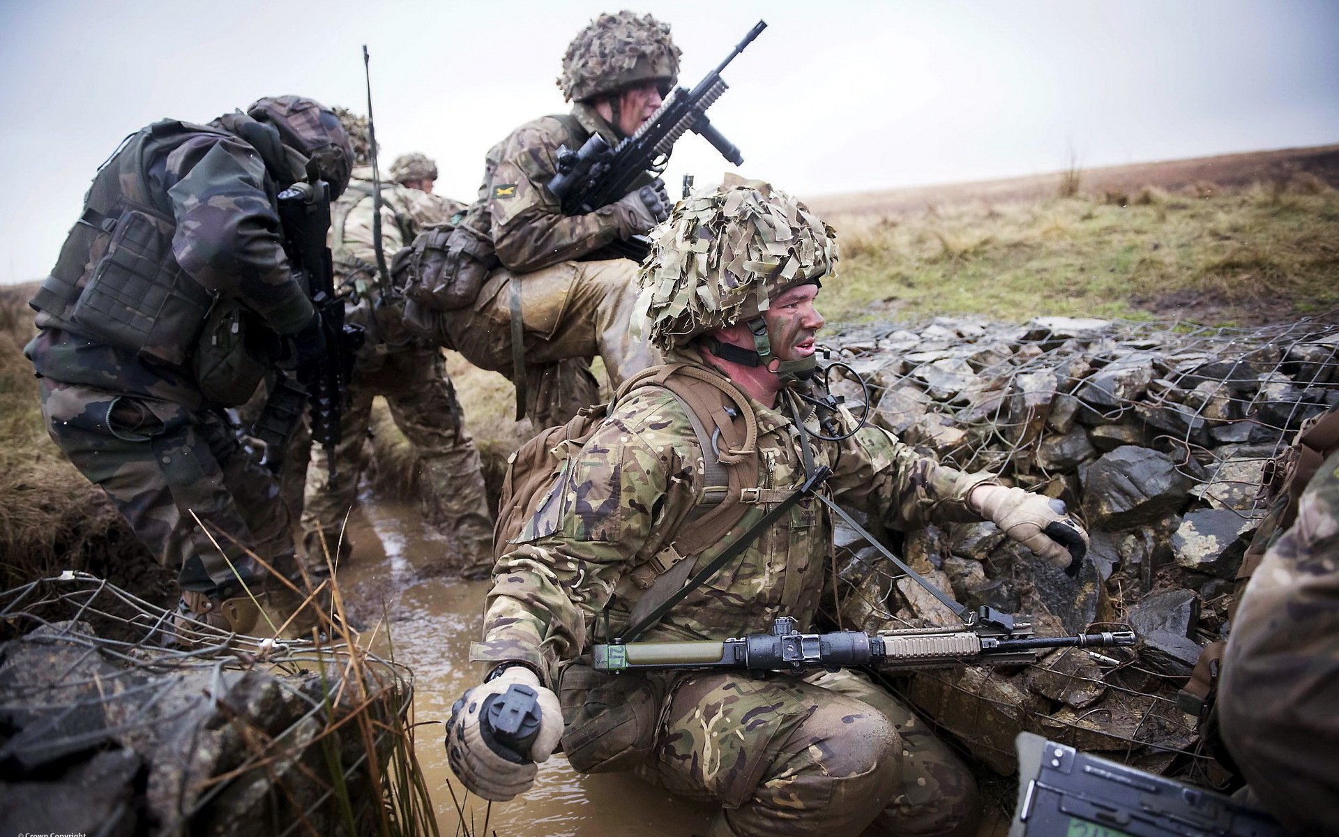 soldats britanniques armes armée