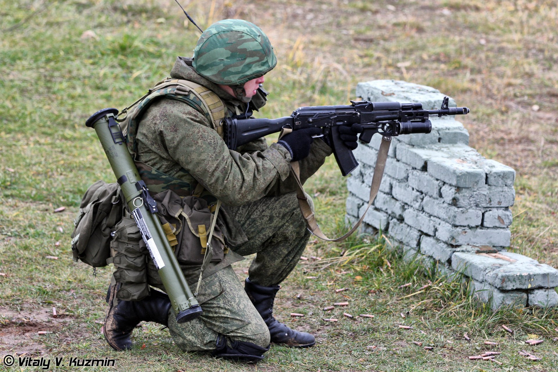 russian men fighter ak shooting forest camouflage helmet