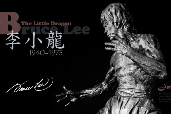 Statue zur Erinnerung an die Legende - Bruce Lee