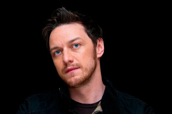 James McAvoy is a blue-eyed handsome man with a chic hairstyle