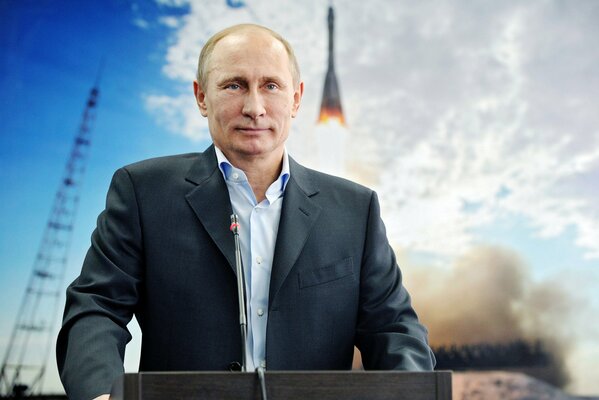 El presidente se encuentra en medio de un cohete que despega