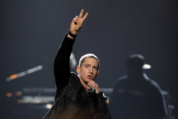 Il rapper Eminem da giovane